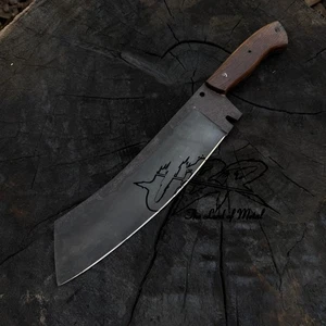 KUNDENSPEZIFISCHE HANDGEFERTIGTE JAGDMACHETE AUS KOHLENSTOFFREICHEM STAHL - EINFUHRSTEUER VOM VERKÄUFER BEZAHLT - Bild 1 von 7