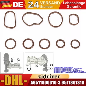 9tlg Ölkühler Dichtungssatz für Mercedes W204/W212 OM651 Motoren 6511801310 -DE- - Bild 1 von 10