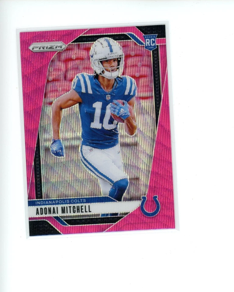 2024 Panini Prizm Pink Wave #303 Adonai Mitchell Rookie RC - Image 1 of 1