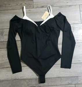 Popilush Damen Langarm Shapwear Body Schulterfrei Bauchkontrolle Gr. L - Bild 1 von 9