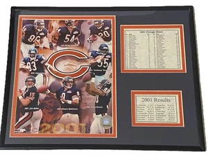 2001 Chicago Bears Team Photo 8x10 Framed With Team Roster And Game Results - Picture 1 of 5