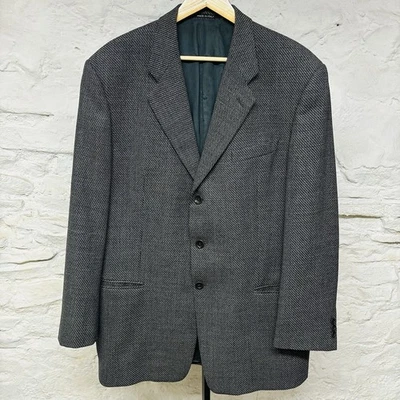 Armani Collezioni Blazer Jacket Size 44R Made in Italy 100% Wool Houndstooth - Image 1 of 4