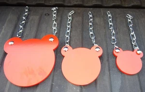 Juego de 3 AR500 Steel Target 8” 6” 4” x 1/2” Gong Shooting Target Naranja...NUEVO - Imagen 1 de 16