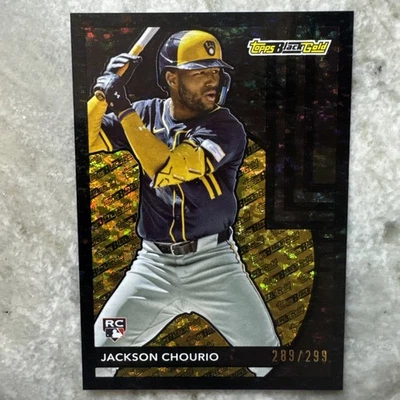 Jackson Chourio 2024 Topps Update Black Gold RC SP /299 Brewers - Image 1 of 3