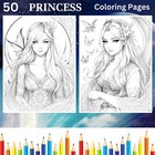 50 Prinzessin Ausmalbilder zum ausdrucken °Digital° & POD Erlaubnis (ENr. 14)