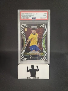 Bruno Guimaraes Rookie Panini Prizm World Cup 2022 Zebra SSP Black & White PSA 9 - Picture 1 of 2