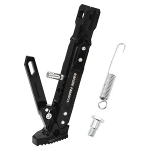 Black Motorcycle Side Stand Aluminum Alloy Short Motorcycle Motorbike Kickstand - Picture 1 of 9