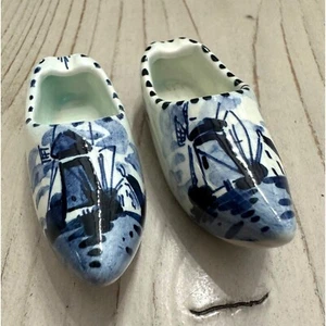 Zoccoli posacenere piccolo blu Delft vintage Holland mulino a vento firmato lotto 2 - Foto 1 di 5