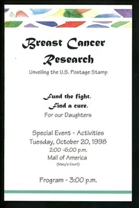 US FDC Related Program Medical Breast Cancer Research 1998 Bloomington MN #B1 - Picture 1 of 3