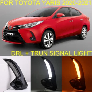 Luz de circulación diurna LED DRL para Toyota Yaris ATIV/VIOS 2020 2021/señales de giro - Imagen 1 de 6