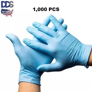 1000Pcs 4 Mil Nitrile Exam Gloves S/M/L/XL Latex-Free Medical Grade EXP-26+ - Picture 1 of 4