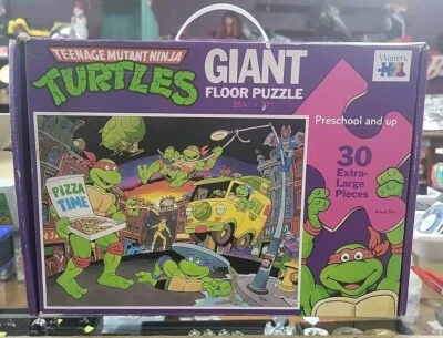 Vtg 1989 Teenage Mutant Ninja Turtles 30 Pc GIANT Floor Jigsaw Puzzle Complete  - Image 1 of 4