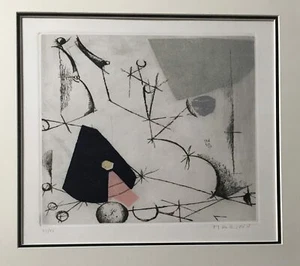 Mario Marini (La ribalta) 1973 Signed Framed Art Etching - Picture 1 of 7