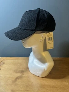 Michael Kors Baseballkappe Mütze schwarz MK-Logo Monogramm Riemen hinten neu mit Etikett UVP £70 - Bild 1 von 9