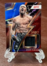 2023 Panini Select UFC - JALIN TURNER *SPARKS Blue Prizm WORN Relic!* #37/49 🔥