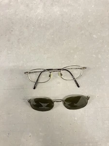Flexon Magnetics 709M Eyeglass Frames W/Sunglass Brown 48-19-135mm - Picture 1 of 1