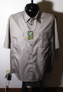 REAL TREE Brown "Performance Travel" Short Sleeve Shirt Men's Size XXL NWT - Picture 1 of 6