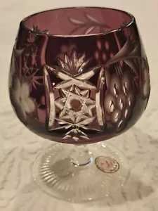 Vintage Nachtmann Traube Marsala Kristall Schnaps Schnäber geschliffen auf klar lila - Bild 1 von 6