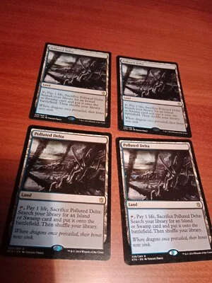 MTG NM Polluted Delta Khans of Tarkir English playset - Image 1 of 2