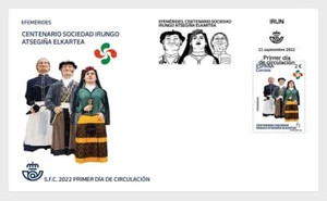 spain 2022 espagne Cent Irungo Atsegiña Society ELKARTEA Gigant Cabezudos 1v FDC - Picture 1 of 1
