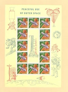 1967 GHANA Scott # 305-307 { SPACE } SHEETS of 12 MNH - Picture 1 of 3