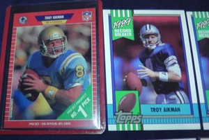 LOT OF 43 TROY AIKMAN JIMMY JOHNSON CARDS DALLAS COWBOYS NFL FOOTBALL 1990 1991 - Picture 1 of 24