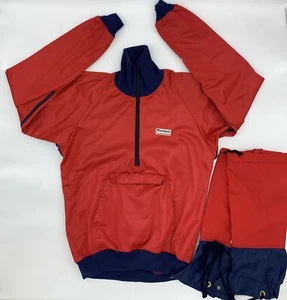 Vintage Marmot Mountain Works Red GoreTex Pouch Pocket Jacket w/ Gaiters - Men M - Picture 1 of 12