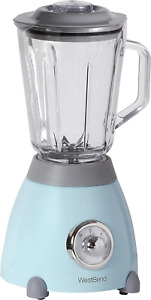 Blender Retro-Styled 3 Speeds with 48 Oz Glass Blending Jar and Stainless Steel 