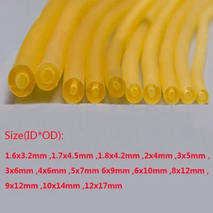 Natural Latex Rubber Tubing Hose ID 1.6mm-12mm for Slingshot Catapult Surgical - Picture 1 of 8