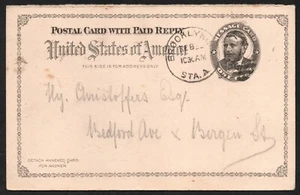 P11? UNITED STATES OF AMERICA 1c cent postal card  posted - Picture 1 of 2