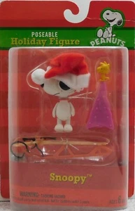 Figurina Natale Peanuts Snoopy & Woodstock Forever Fun Poseable 2009 nuova - Foto 1 di 5