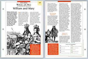 William And Mary - 1689 Stuarts Atlas Kings & Queens Of GB Maxi Card - Picture 1 of 1