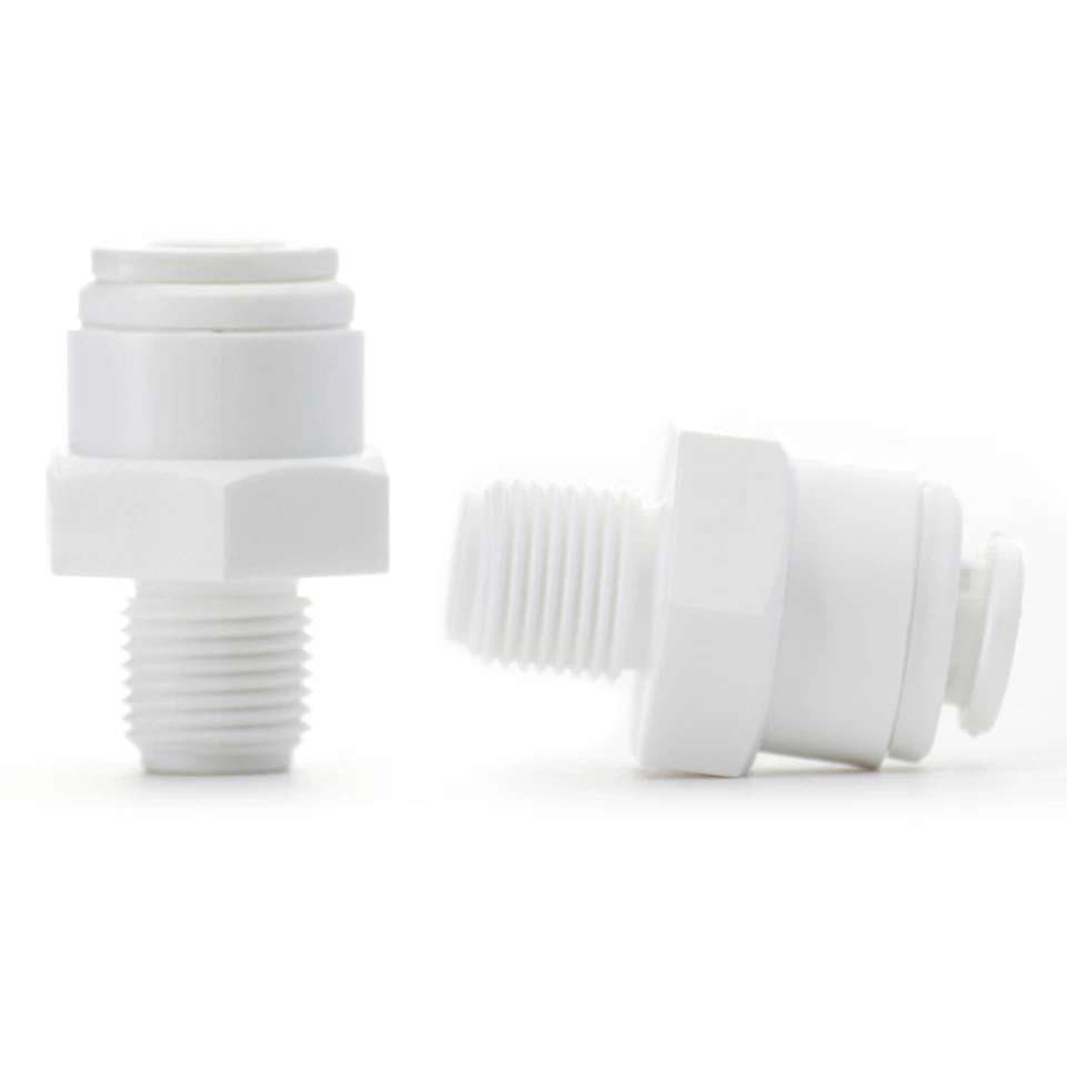 2 Pack 1/4" Quick Connect x 1/4" NPT Fittings, Reverse Osmosis Filter Systems - Image 1 of 1