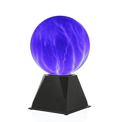 Plasmakugel Plasmaball magische Blitz-Show blau Retro Lichteffekt Musiksteuerung - Bild 1 von 3