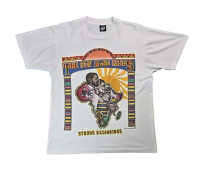 Vintage 90s Black Power African History Single Stitch T Shirt Mens Size Large L - Picture 1 of 8