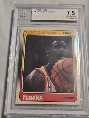Fleer 1988-89 - #5 Dominique Wilkins BGS 7,5 casi como nuevo + Foto 1 de 2
