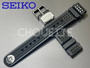 Genuine SEIKO 20mm Black Rubber Strap for MM300 SBDX017 / R02X011J0 (WITH PINS) - Picture 1 of 10