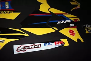 SUZUKI DRZ 400 MX GRAPHICS KIT DECALS KIT STICKER KIT STICKERS DECAL BUBBLE FLO - Picture 1 of 6