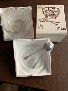 GSA Made Italy No 100 Fine Crystal Silverplate Decorate Serving Bowl Vintage NIP - Picture 1 of 9