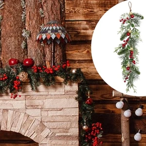 Christmas Teardrop Swag Hanging Ornament, Door Swag Wall Decor, Christmas Door - Picture 1 of 5