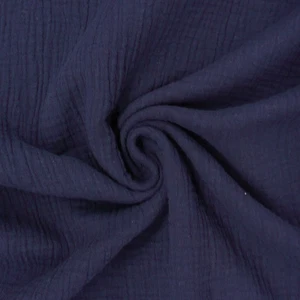 Double Gauze Organic Bio Musselin Windelstoff uni dunkelblau 1,30m - Bild 1 von 1