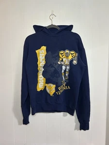 West Virginia Mountaineers Hoodie Sweatshirt Herren L Blau WVU Made in USA - Bild 1 von 11
