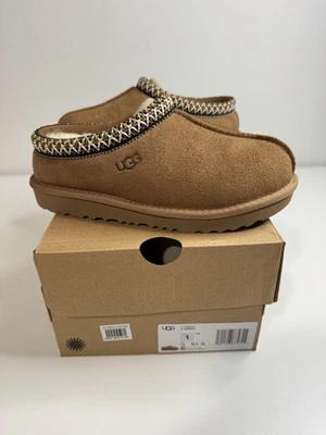 Тапочки из замши и овчины UGG Tasman II каштановые большие детские размер США 1 1019066K - Изображение 1 из 4