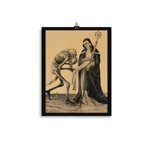 Dance of Death at Basel – Gothic Totentanz Lithograph Print, Danzer after Hess - Picture 1 of 5