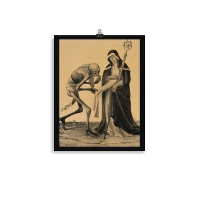 Dance of Death at Basel – Gothic Totentanz Lithograph Print, Danzer after Hess - Image 1 of 4