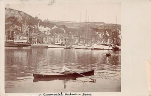England - DOVER - Commercial Harbour - REAL PHOTO Year 1908 - Picture 1 of 2