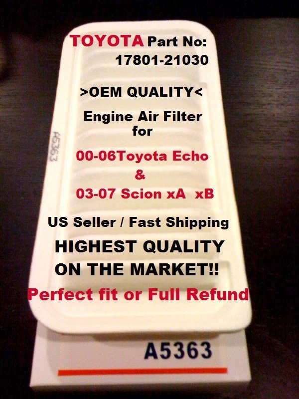 Engine Air Filter Fits 2004-2006 Scion xA and xB 2000-2005 Toyota Echo US Seller - Image 1 of 1
