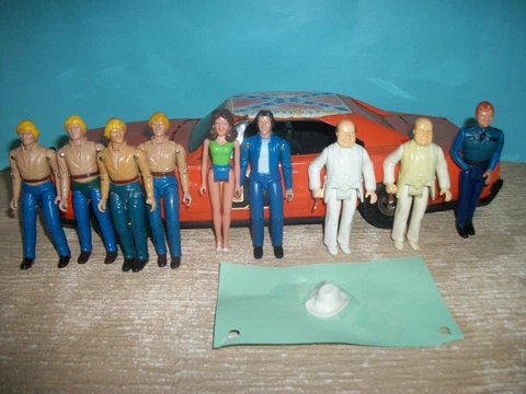 Vintage Mego Dukes Of Hazzard Lot Ertl General Lee Daisy Bo Luke Rosco Boss Hogg Cover