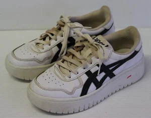 Women's Asics White Platform Sneakers Shoes - Size US 7 (24cm) - Picture 1 of 8