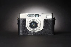 Echt Echtleder Halb Kameratasche Tasche Hülle für Contax TVS Filmkamera - Bild 1 von 15